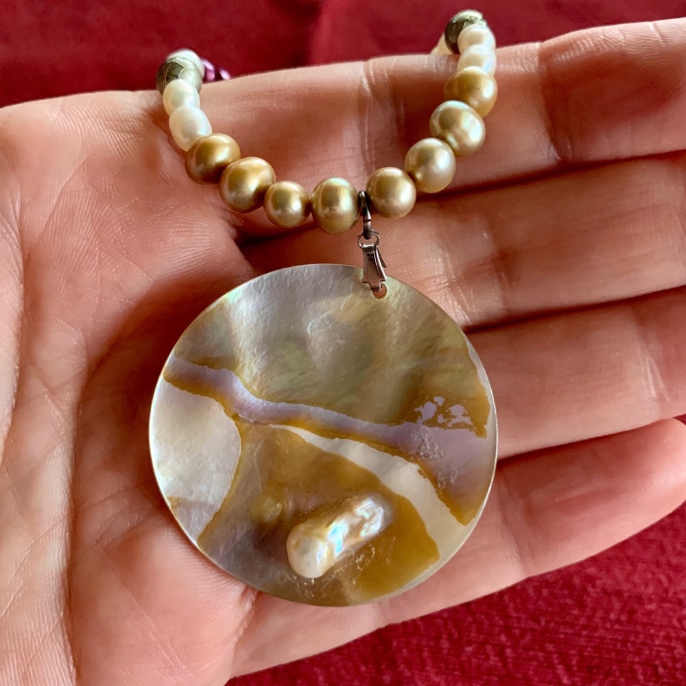 Artisan made freshwater pearl necklace